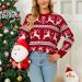 Unisex Ugly Christmas Sweater with Reindeer Pattern - Cozy Long-Arm Knit Hoody for Women & Men - Perfect Winter Holiday Fashion - Buy Online on GoSupps.com