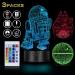 3D Star Wars Lamp ZNZ LED Optical Illusion Night Light 16 Colors Changing Remote Touch Mood Lamp - Perfect Christmas and Birthday Gifts for Kids Men Women and Star Wars Fans - Buy Online on GoSupps.com