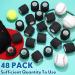 48 Pack 2x5yd Self Adhesive Wrap Bandages Bulk - Breathable Athletic Tape for Sports Injuries, First Aid & Pets - Black Cohesive Bandage Tape - Buy Online on GoSupps.com
