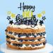 Happy 60th Birthday Cake Topper - Glitzer Tortendeko | 60 Years Cupcake Decoration for Birthday Party - Buy Online on GoSupps.com