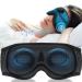 Bluetooth Sleep Headphones White Noise Sleep Mask | 3D Eye Mask for Sleeping | 38 Relaxing Soothing Sounds | 16hrs Playingtime | Light Blocking Eye Mask | Auto - Off Timer | Best for Sleeper(Blue)