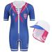 Juicy Bumbles Baby Swimsuit - One Piece Baby Swimming Costume - Short Sleeve Toddler Swimming Costume - Baby Girl Swimsuit - Baby Boy Swimsuit - Girls and Boys Swimming Costume (6 Months - 5 Years) 3-4 Years Sailor