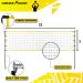 Forever Champ Volleyball Net System with Regulation Size Net, PU Volleyball, Steel Poles & Pump - Ideal for Backyard, Beach, or Pool - Buy Online on GoSupps.com