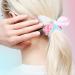 IVARYSS Bow Scrunchies for Little Girls - 12 Pcs Tie Dye Velvet Rabbit Bunny Ear Small Scrunchy | Cute Rainbow Ponytail Holder for Kids | Soft Bowknot Elastic Hair Bands - Buy Online on GoSupps.com