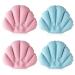 sansheng Inflatable Bath Pillow,Bath Pillows for Tub -(10x12inch) Bathtub Pillow Headrest - Terry Cloth with Suction Cups Inflated Neck Support for Bathtub(Pink & Blue)