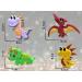 Miniature 3D PVC Dinosaur Cake Topper Set - Gold Acrylic Happy Birthday Sign 8 pcs Big Bright Food-Safe Dino s - Ideal for Kids Party Wild One Cake Decor Baby Celebrations - Buy Online on GoSupps.com