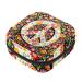 Menstruation pad bag with zipper women's napkin bag tampons collective bags for women and girls (hippie flowers peace symbol)