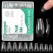 Nail tips 504 pieces of artificial nails pre-buff pmma resin nail tip nail tips full cover nail ballerina for sticking nail art starter diy medium 10 sizes short ballerina 504pcs