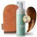 Golder Hour Tanning Mousse Self Tanner With Mitt - Achieve a Gorgeous, Flawless Tan, Sun-Kissed Glow for All Skin Types and Tones, Sunless Tanning Mousse for Undertone (DARK BRONZE 200ml) Deep Golden Bronze