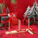 Wooden Bow Maker Tool with U-Shaped Scissor and Twist Ties - Ideal for DIY Crafts & Holiday Decorations - Buy Online on GoSupps.com