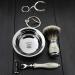 Ivory Men's 4-Piece Razor Set | MACH 3 Razors Silver Tip Brush & Stainless Steel Stand - Redesigned Elegance - Buy Online on GoSupps.com