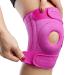 AVIDDA Knee Support Patella Tendon Knee Brace With Side Stabilizers for Running Sports Joint Pain Arthritis Adjustable Knee Support Brace for Women Pink Size XS-M: 12.5" to 18.5" Pink