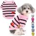 Zweitea dog shirts for small dogs summer basic t-shirt stripes puppy clothes love heart sweatshirt soft cotton tea shirt pullover chihuahua clothing baby pink xl xl baby pink