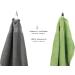 Betz Premium 10-Piece Frottier Towel Set - 2 Shower Towels 4 Towels 2 Guest Towels 2 Washing Gloves - Anthracite & Apple Green - International Shipping Available - Buy Online on GoSupps.com