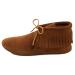 Minnetonka Men's Classic Fringe Moccasin Boot 12 Softsole Brown