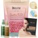Large 1.2 lb for Sensitive Skin Hard Wax Beads. Waxing Beads for Facial, Eyebrow, Bikini, Brazilian, Legs. Painless wax for Sensitive Skin and Whole Body Coarse and thin body hair. DELEXI Sensitive Facial (Pink Rose)