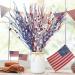 Patriotic Glitter Berry Stems - 17 Inch Fall Berry Picks for 4th of July Decor - 16 Pcs Red, Blue, White - Buy Online on GoSupps.com