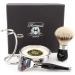 Haryali London Luxurious Shaving Set for Men - 5 Blades Silver Tip Brush Stand Soap & Bowl - Perfect Gift - Buy Online on GoSupps.com