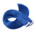 Buy 60cm Blue Tape-in Hair Extensions | 100% Remy Real Hair | Novon Hair Extensions - 60 Tresses 150g Total - Buy Online on GoSupps.com