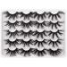 Geeneiya 6D Wispy 25mm Mink False Eyelashes Pack - 2 Styles Mixed | Dramatic Thick Volume Lightweight Fake Lashes - Buy Online on GoSupps.com