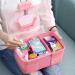 Kinsorcai 11'' Plastic Storage Box with Removable Tray - Pink | Multipurpose Organizer for Art, Craft, and Cosmetic - Buy Online on GoSupps.com