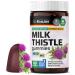 BIO KRAUTER Milk Thistle Liver Detox Gummies - 1500 mg Strength - 60 Chews - Silymarin Milk Thisle Supplement - Vegan Gelatine-Free Formula