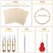 3 Sets Embroidery Starter Kit Punch Needle Kits with Adjustable Pen - Red - Buy Online on GoSupps.com