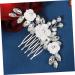 minkissy Bride Hair Comb Wedding Hair Side Comb Floral Hair Comb Bridal Hair Side Comb Bridal Hair Accessories Hair Side Comb White Miss Soft Pottery Metal Twist - Buy Online on GoSupps.com