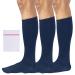 360 RELIEF - Flight Compression Socks Supports | Blood Circulation Travel Work XXL 3Pairs-Blue
