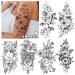 Cerlaza Temporary Tattoos for Women  Semi Permanent Half Arm Sleeve Tattoos Waterproof Tatuajes Temporales Women  Long Lasting Realistic Sexy Flower Tattoos