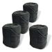 Bandages for the horse made of fleece with Velcro fastener - fleece bandages horse in 4 -Set with practical storage bag (Mini Shetland Pony (Mini Shetty) Black) Mini Shetland Pony (Mini Shetty) Black
