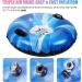 CALO 34 Heavy Duty Snow Tube Sled for Kids and Adults - Big Inflatable Snow Tube for Outdoor Sledding - Red/Blue - Buy Online on GoSupps.com