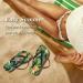 Mnsruu Tropical Palm Leaf Flamingo Flip Flops - Multi-Color Sandals for Home Hotel Spa & Travel - XS for Men & Women - Buy Online on GoSupps.com