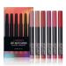 6-Piece Matte Lipstick Pencil Set - Long-Lasting Velvet Lipstick in 6 Colors with Lipliner Pen and Sharpener - Buy Online on GoSupps.com