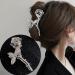 Metal Rose Flower Claw Clip - Non-Slip Large Headdress for Women and Girls - Silver Hair Claw for Thick Hair - Hair Accessories for Styling - Buy Online on GoSupps.com
