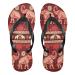 Mnsruu flip-flops with mandala flower tribal elephant red for home hotel spa bedroom travel s for men and women small multi-colored