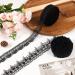 KesaPlan 14 Yards Vintage Black Lace Trim with 2 Patterns - Scalloped Decorative Trim for Sewing and DIY Crafts - Buy Online on GoSupps.com