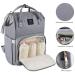 Multifunction Diaper Bag Backpack with D Rings & Pacifier Case - Large Capacity, Waterproof, Portable Maternity Nappy Bag - Unisex & Stylish (Gray) - Buy Online on GoSupps.com