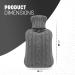 KEPLIN Cosy Hot Water Bottle with Knitted Cover - Relieves Body Aches & Pains Washable Safe & Durable Heating Pad - Ideal Cosy Nights & Gifts - Large 2L (Grey) Grey Knitted - Buy Online on GoSupps.com