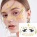 COKTAK 15 Sheets Gold Face Tattoos - Shiny Flash Glitter Eye Stickers for Women, Girls, and Kids - Halloween Face Jewels Moon Gems Dots Butterfly Star Fake Freckle Metallic Temporary Tattoo for Adults - Makeup Party - Buy Online on GoSupps.com