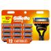 Gillette Fusion5 Men's Razor Blade Refills 12 Refills 12 count (Pack of 1) Black