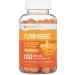 Turmeric Curcumin Gummies with Black Pepper & Ginger Root - 100 Count Chewables for Joint Support - Vegan Safe for Adults and Kids - Buy Online on GoSupps.com