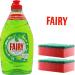 Fairy Washing Up Liquid - Powerful Dishwasher Cleaner Grease Cutting Formula Gentle on Skin - Concentrated Dishwasher Liquid Detergent Apple & Rhubarb 2x 320 ml with 2 Oerich Scourers - Buy Online on GoSupps.com
