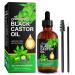 Jamaican Black Castor Oil 100% Pure Cold Pressed For Hair Growth Eyelashes and Eyebrows and Body Oils Organic Moisturizing Massage Oil 120ml