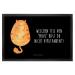 Mr. & Mrs. Panda 50 x 75 cm slat cat middle finger - gift dirt traps tiger cats meow motif mat annoyed cat fan black 50 x 75 cm