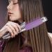 Hair straightener comb hair straightener hair straightener hair comb with clip professional smooth tool Purple - Buy Online on GoSupps.com