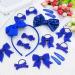 BekeCidi 20-Piece Bow Hairdress Set - Sequin Bow Clips & Rubber Bands for Girls - Blue Hair Accessories - Buy Online on GoSupps.com