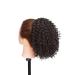 Afro Black Kinky Curly Ponytail Extension Hair Bun With 2 Clips Short Afro Curly Extensions Synthetic Afro Puff Drawstring Ponytail For Black Women Natural Black