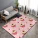 Flannel Carpet Cherry Cake Pattern 60 x 39 in Non-Slip Durable Suitable for Living Room and Office Bedroom - Buy Online on GoSupps.com