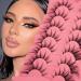 Fox Eye Lashes Natural Look Spiky False Eyelashes Manga Cat Eye Lashes Clear Band Anime Cosplay Fake Lashes Pack 7 Pairs Fox-eye